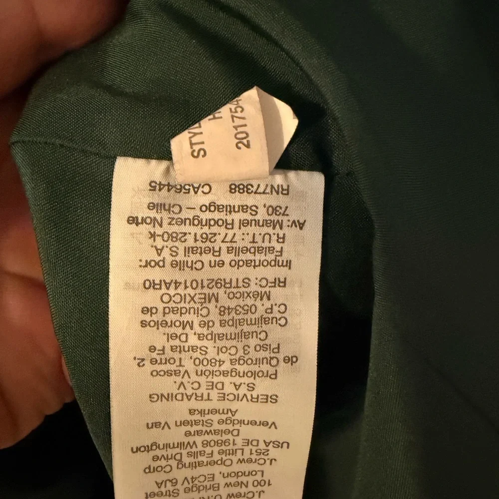 J. Crew emerald green peplum blouse